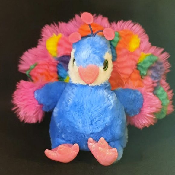 TOYS R US PEACOCK COLORFUL SPARKLE GLITTER EYES - Picture 1 of 7